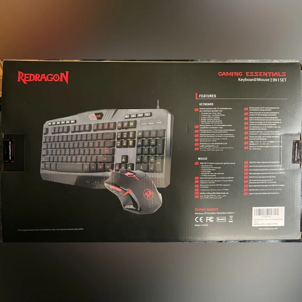 New in box Redragon Gaming Essentials keyboard/mouse 2 in 1 set